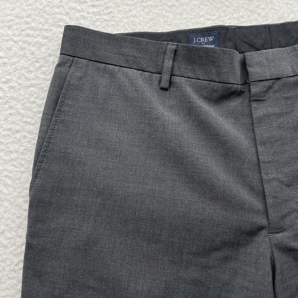 J. Crew Thompson Dress Pants Mens 38x30 (Tag 36) Wool Blend Gray Tapered Stretch - Picture 3 of 16